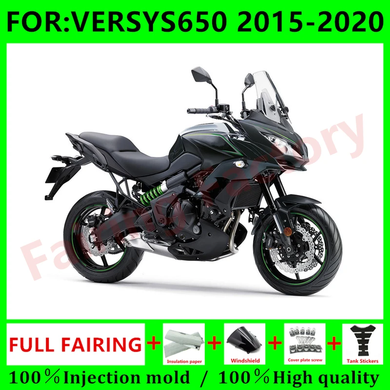 

New ABS Motorcycle Fairings Kit For VERSYS 650 VERSYS650 KLE650 KLE 650 2015 2016 2017 2018 2019 2020 fairing set green black