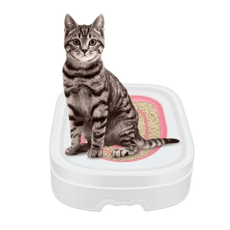 

Большой туалет для кошек, лоток для котят, поднос для кошачьего горшка, тренажер для кошачьего горшка, лоток для кошачьего туалета, поднос для щенков, игрушка для собак