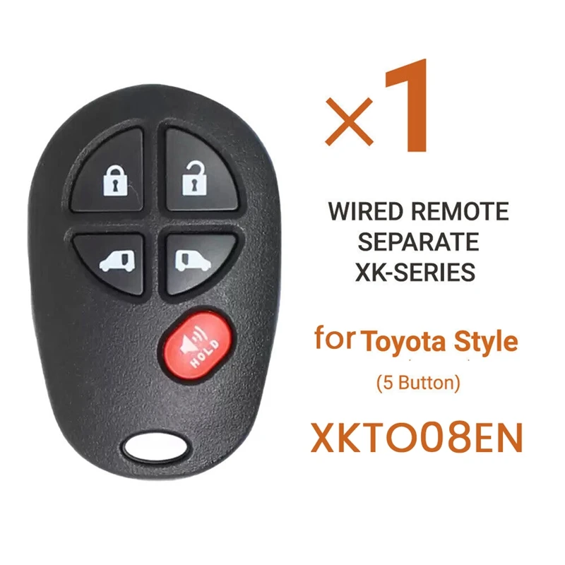 

Универсальный проводной пульт дистанционного управления брелок для ключей Xhorse XKTO08EN с 5 кнопками для Toyota Style для ключей VDI