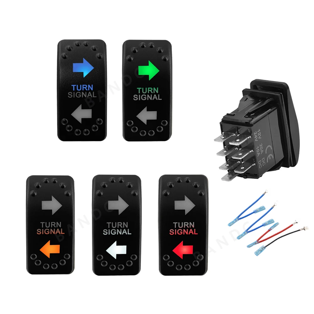 

Turn Signal Rocker Switch 7P ON-OFF-ON DPDT Toggle Switch for Car Truck Jeep SUV Pickup RZR Trailer 12V/24V