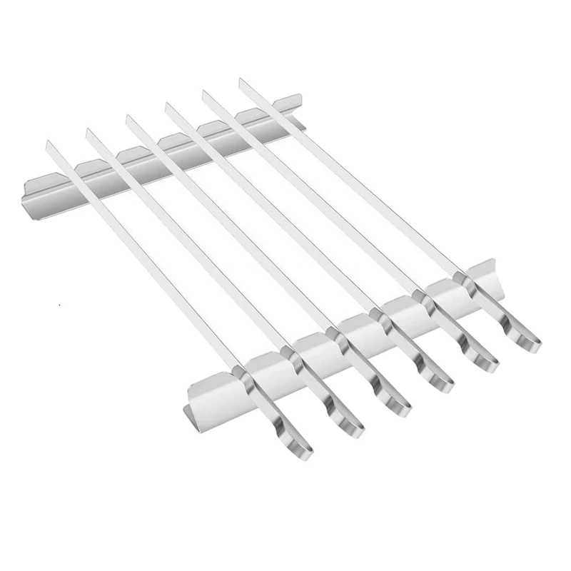 

Stainless Steel Barbecue Skewers -Robust Skewers With Grill Frame For Meat, Vegetables And Vegans Alternatives