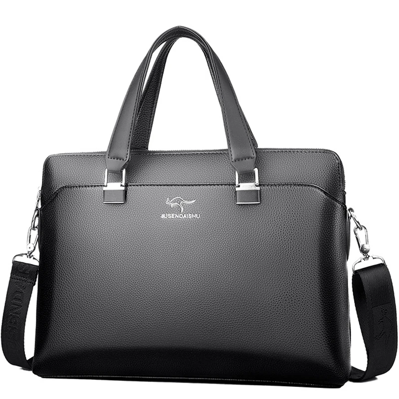 

2022 Men's Briefcase Pu Leather Business Casual Tote Bags Vintage Travel Laptop Handbag Male Messenger Bags Office Shoulder Bag