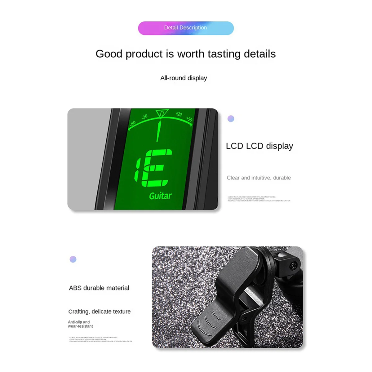 Универсальный гитарный тюнер укулеле бас скрипка 12 тонов электронный аксессуары