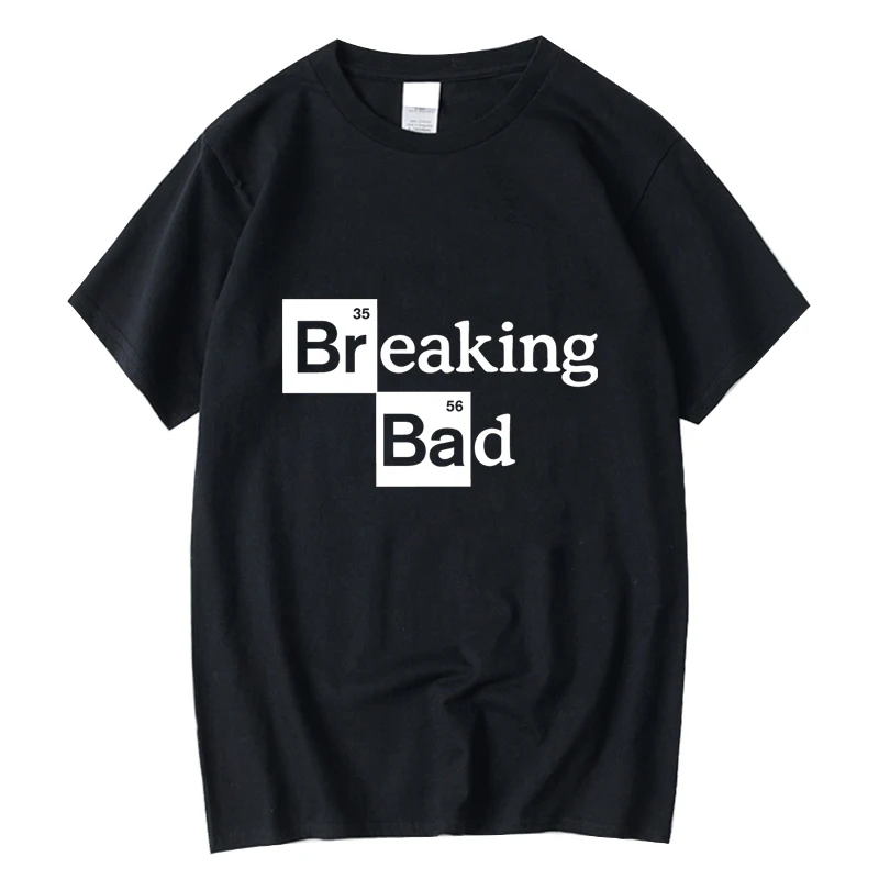 

O Neck Heisenberg Men T-shirt Short Sleeve Casual Breaking Bad Print T Shirt For Men Roupas Masculinas Style Loose Tops Creative