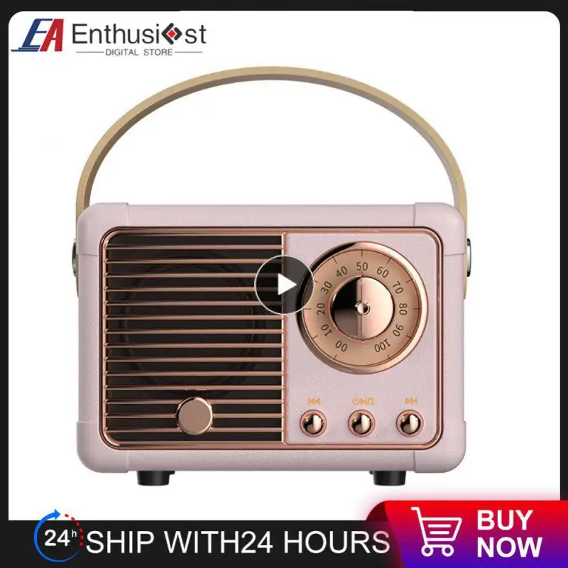 

Gift Mobile Phone Subwoofer Hifi Sound Wireless Vintage Speaker Creative Speaker Portable Retro Radio Audio Speakers Hands-free