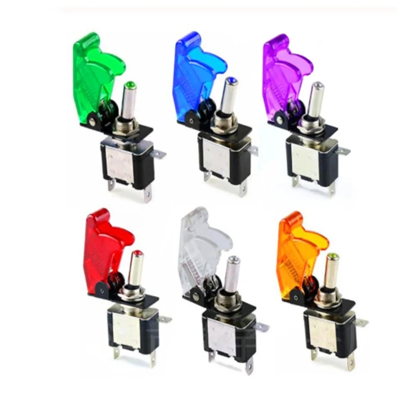 

Кнопка включения/выключения питания для автомобиля, лодки, лодки, светодиодный переключатель с подсветкой, защитный откидной Чехол для сам...