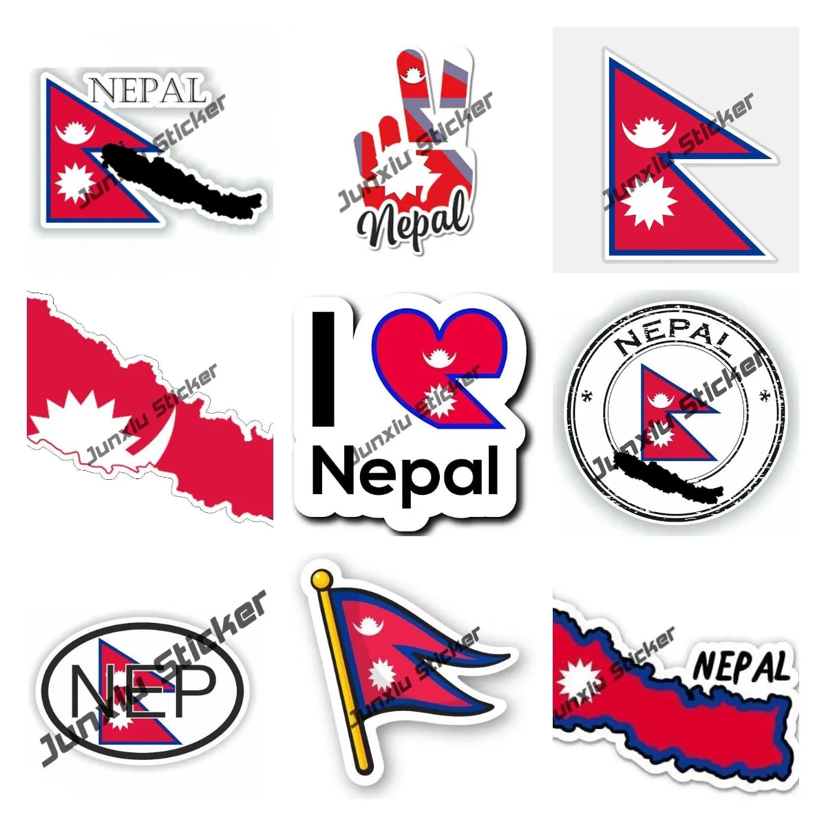 

Nepal Flag Decal Map Sticker Home Pride Travel Decal Nepal NEP Accessories for Car Truck Van Bumper Window Laptop Wall KK13cm