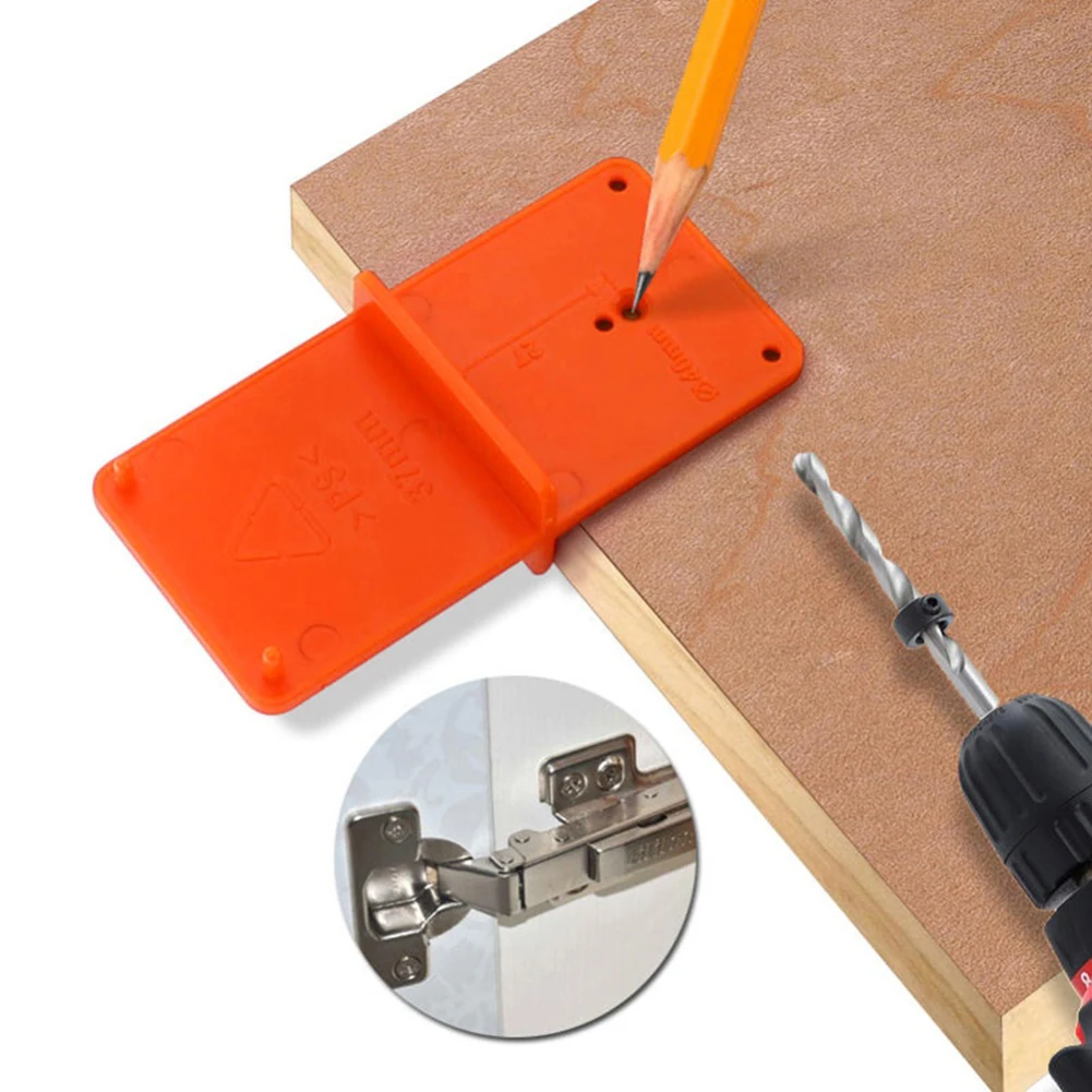 

1 Pcs Woodworking Hinge Tool Hinge Position Hinge Hole Drilling Guide 35/40mm Hing Door Cabinet Hinge Hole Locator Tool