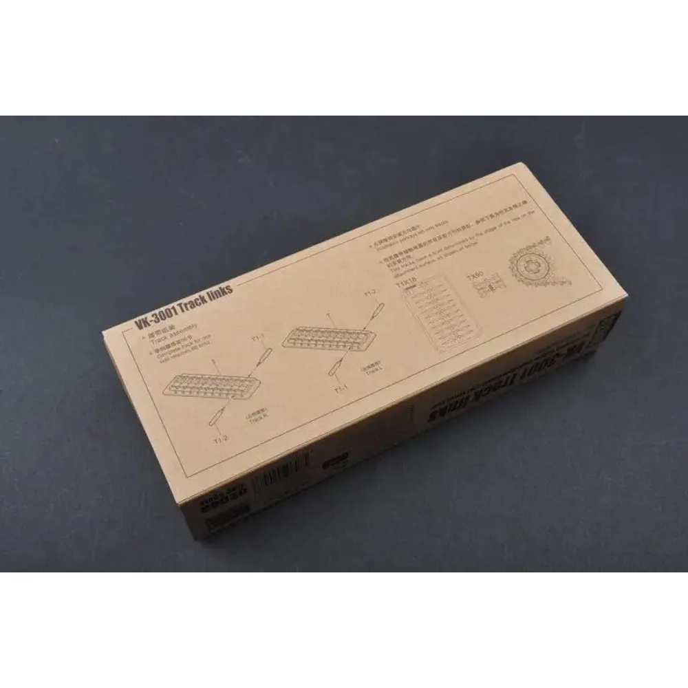 Фото Сборная модель Trumpeter 1/35 02048 немецкий 128 мм Selbstfahrlafette L/61 VK-3001, гусеничные звенья №1