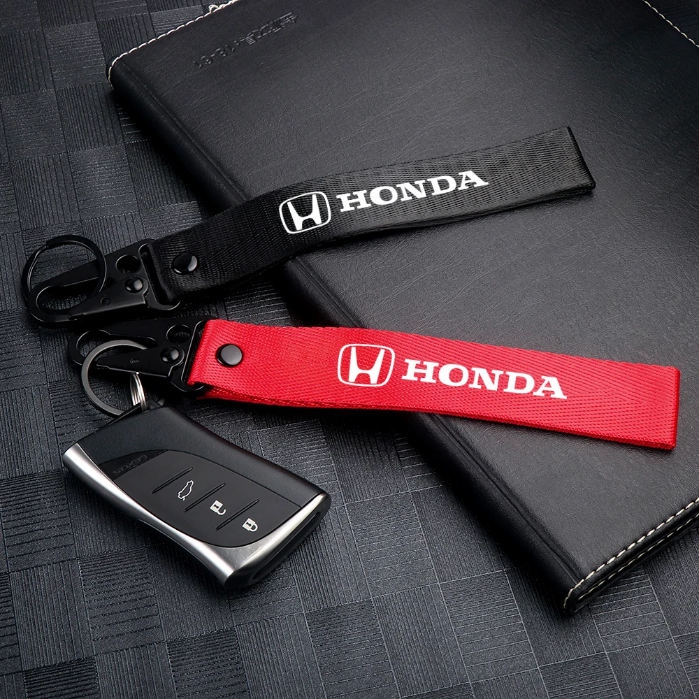 

1pcs Car Styling Key Chain Strap Rings Keyring Lanyard Accessories For Honda Mugen INSPIRE XR-V CR-V UR-V VTEC DOHC Modulo