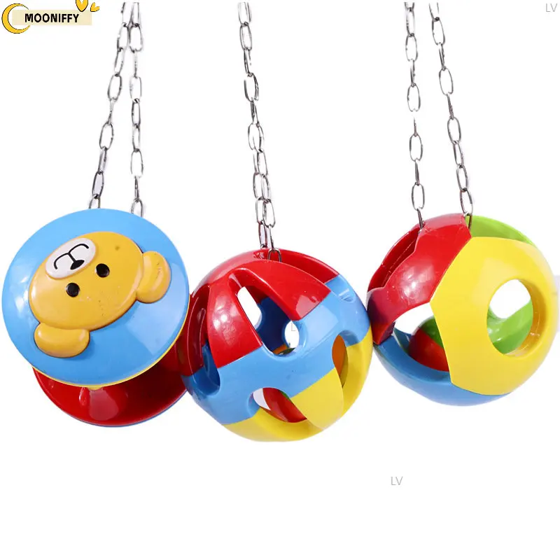 

Parrot Chew Pet Bird Bites Swing Cage Hanging Cockatiel Parakeet Chain Ball Toys Swing Cage Hanging Cockatiel Pet Products