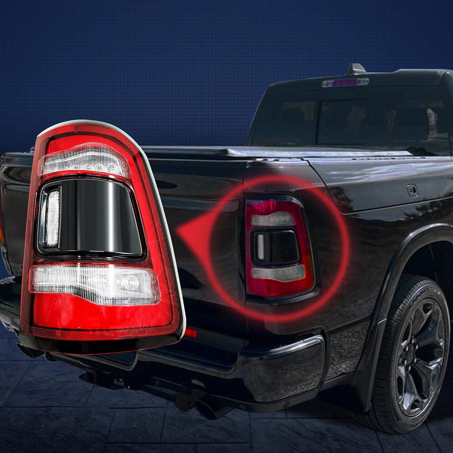 Задний свет для Dodge RAM 1500 2019-2022 55112992AD 55112993AD задние фонари FM 55112992AC 55112993AC