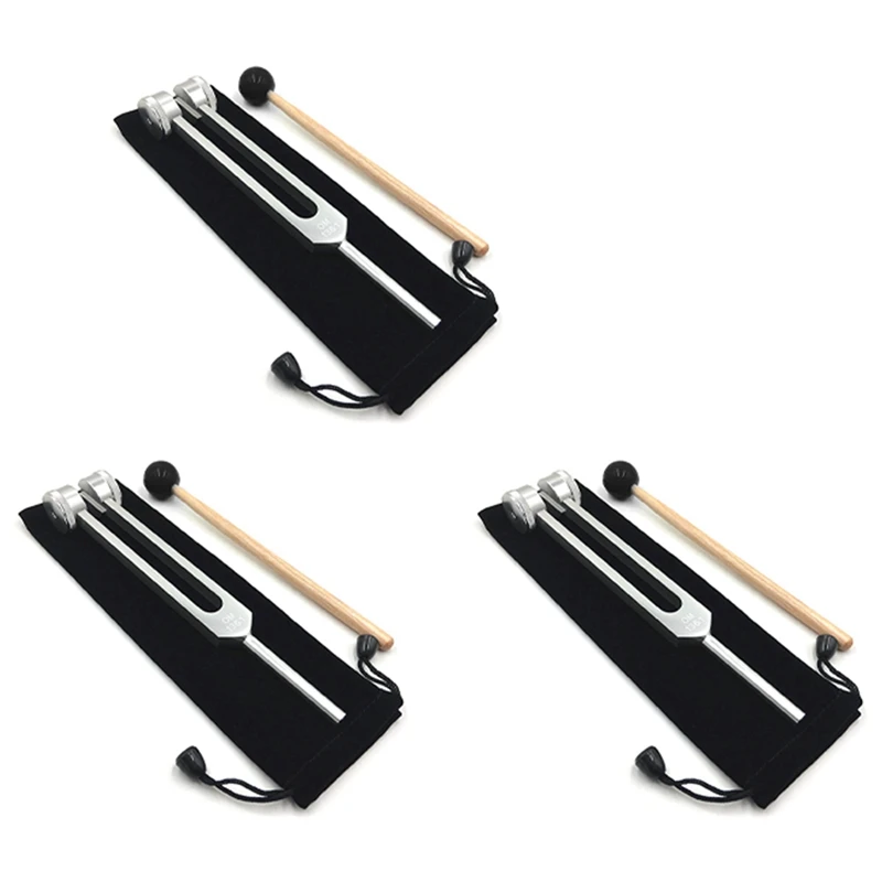 

3X OM136.1Hz Aluminum Alloy Musical Tuning Fork Instrument Kit For Sound Healing Sound Vibration Tools