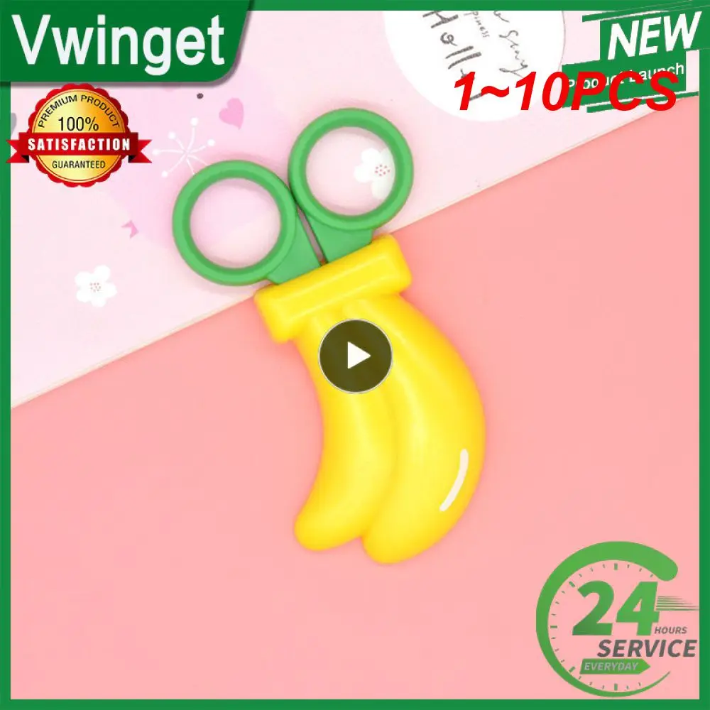 

1~10PCS Mini Children Fruit Scissor With Magnetic Sticker Fridge Magnet Carrot Strawberry Grape Banana Cute Small Safe Scissor