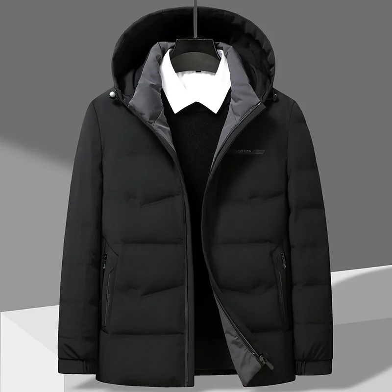 Мужской зимний пуховик короткий стиль устойчивый к холоду утепленный