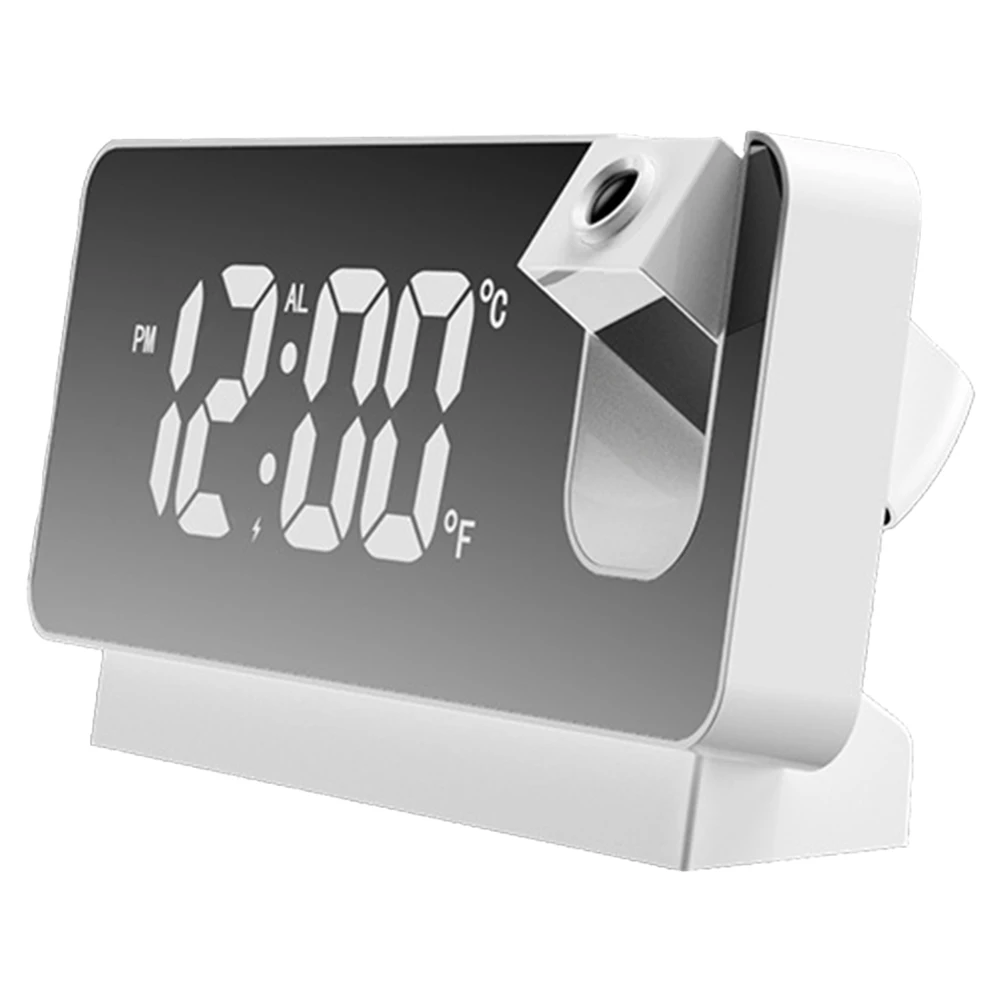 Цифровые Настольные Часы 180° ° Проектор С USB-зарядкой Будильник Календарем Для