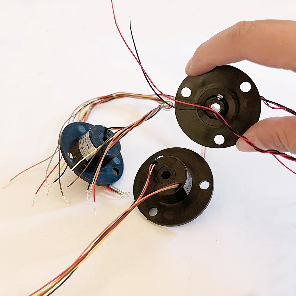 

5mm 2A Through Bore Slip Ring Wind Turbine Rotate Cnductive 2 6 Signal Channels 300RPM