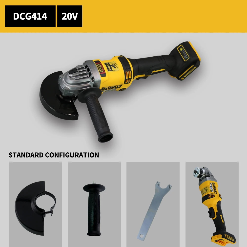 DEWALT Аккумуляторная угловая шлифовальная машина 20 В с батарейным питанием