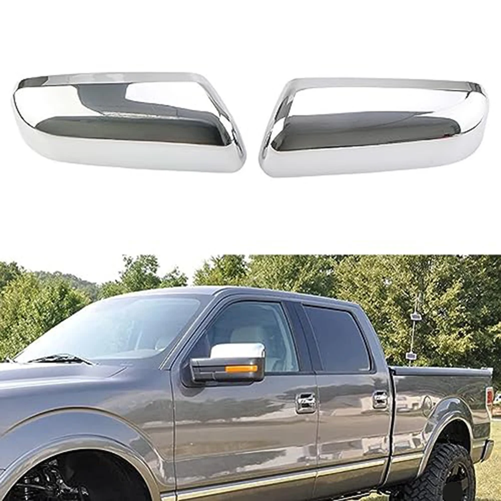 2 шт. хромированные верхние полудзеркала для Ford F-150 09-14 двери 4 вид сбоку внешние