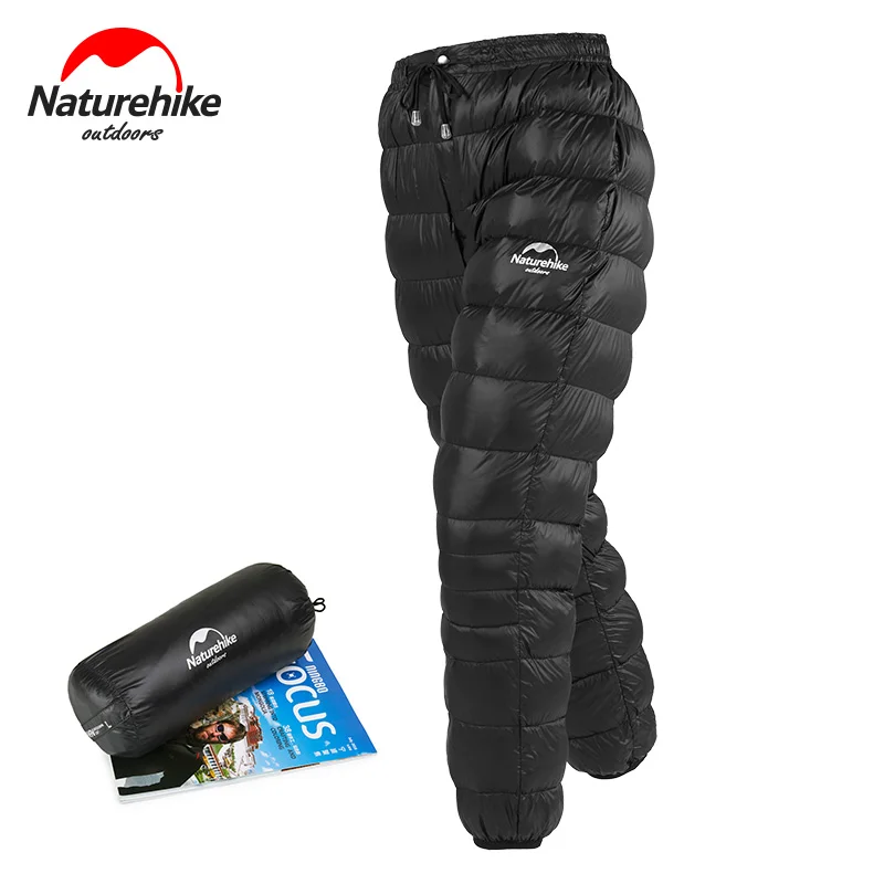 

Naturehike Goose Down Pants Men's Women Winter Warm Utility Goose Down Pants High Waisted Snow Trousers Waterproof Skiing Pants