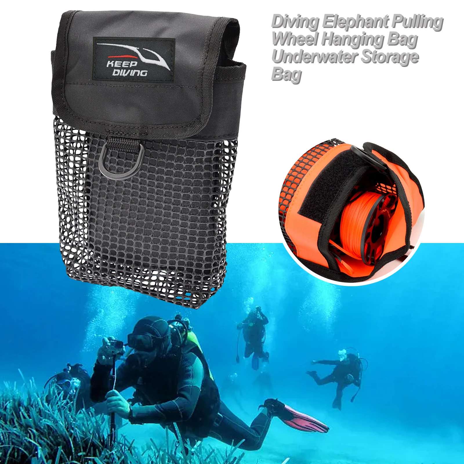 

1pc Scuba Diving Gear Bag Hot Sale Safety Surface Marker Buoy Mesh Storage Pocket 20x13x6cm Multifunctional Use Carrying Parts