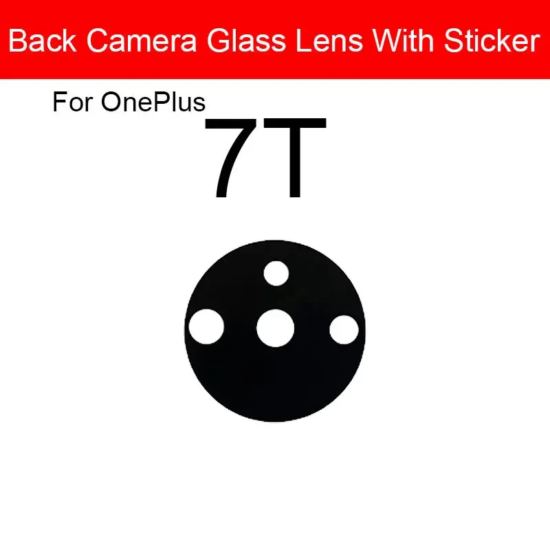 Стеклянный объектив задней камеры с наклейкой для Oneplus One Plus 1 + X 2 3 3T 5 5T 6 6T 7 7T 8 8T Pro