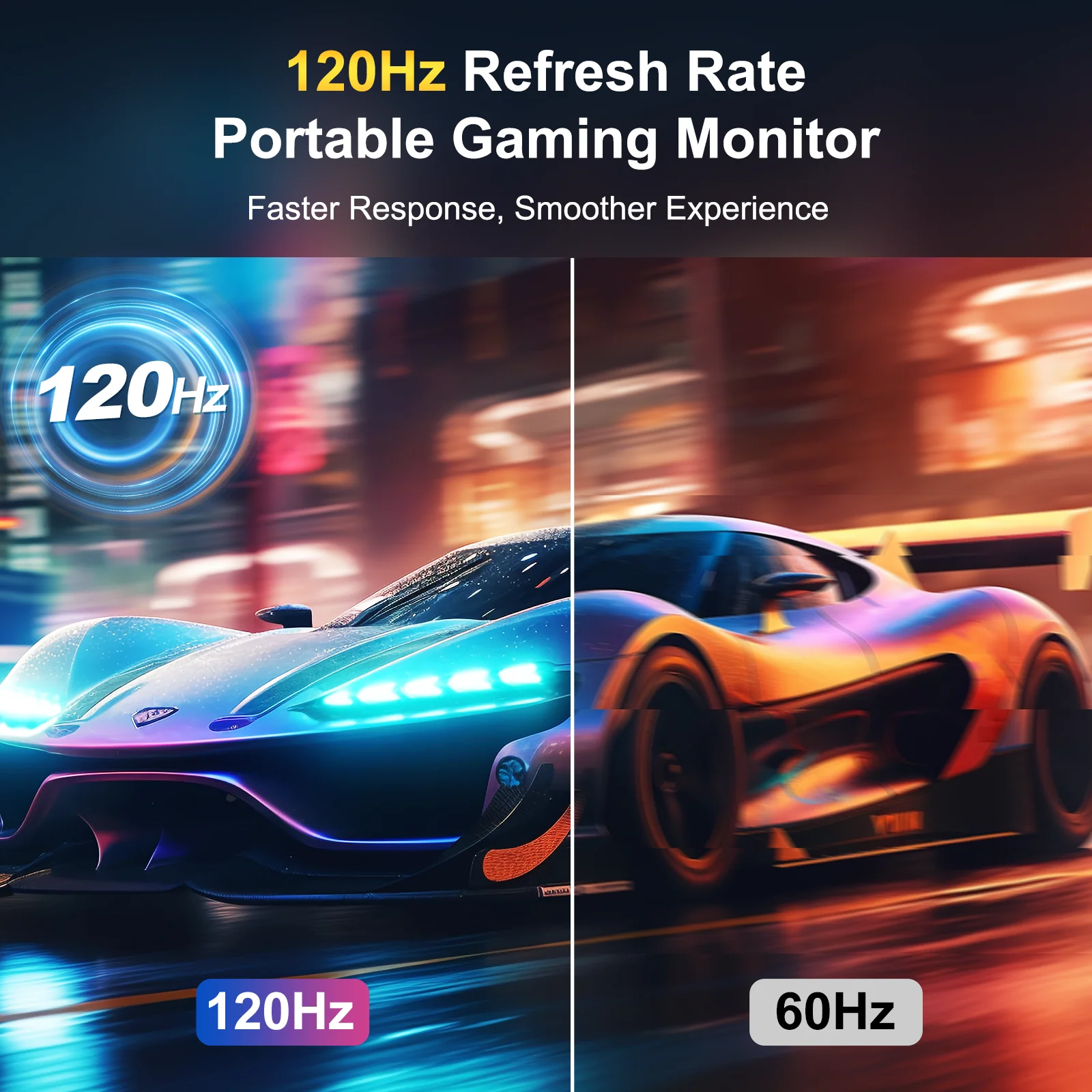 Фото Портативный монитор WonTim 120 Гц 2.5K, 16 дюймов, 100% sRGB, игровой дисплей для ноутбуков с Type-C и Mini HDMI для PS/Steam/Deck/Switch/PC/Mac №3