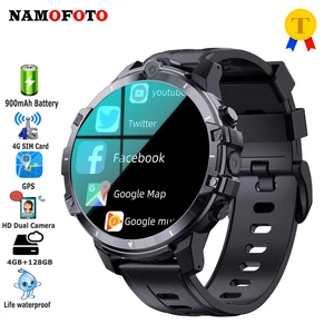128gb 4gb smart watch men 2021 new 4g smartwatch phone with dual cameras gps sports tracker heart rate support sim card wifi free global shipping