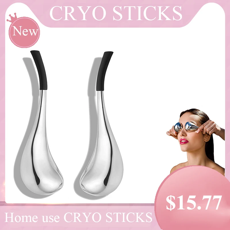 

1 Pair Facial Ice Roller Globes Cryo Sticks Face Skin Treatment Tools For Skincare Beauty SPA Massage Therapy Freeze Cryosticks