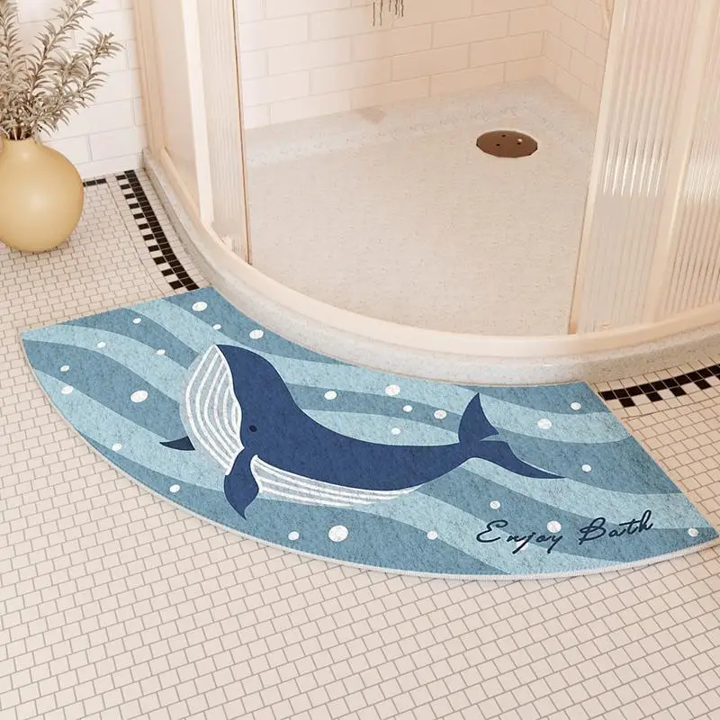 

Blue Whale Keep Clean Plush Rug Lush Soft Doormat Floor Mat Carpet Home Living Bath Room Anti Slip Imitation Cashmere