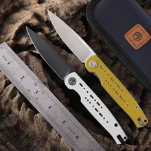 Petrified Fish PFE07 154CM Satin Stonewashed Steel Blade G10 Handle Knife Outdoor Cutting Home Collect EDC Pocket Hand Tool