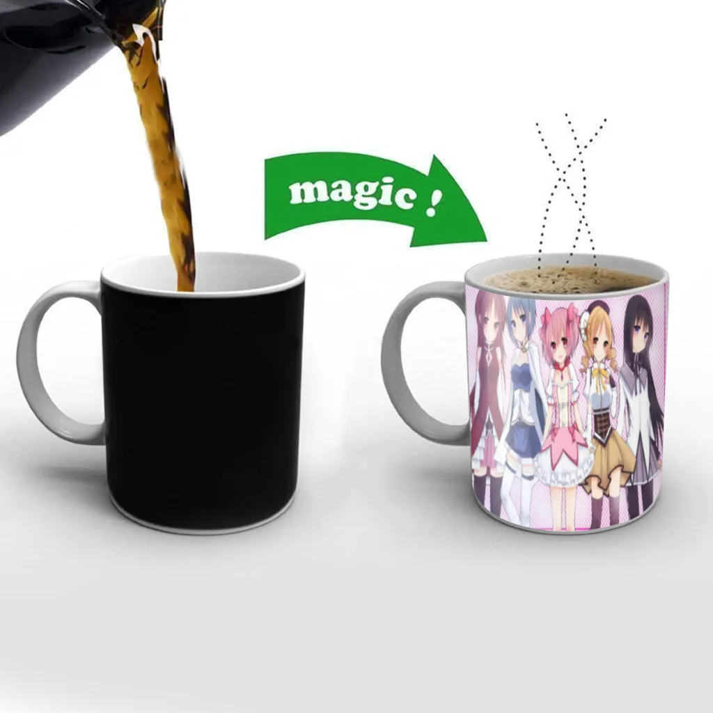 Кофейная кружка Puella Magi Madoka Magica с мультяшным принтом манга Волшебная керамическая