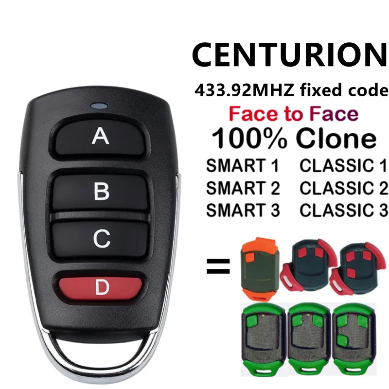 

CENTURION дистанционное управление гаражной дверью 433,92 МГц фиксированный код CENTURION SMART CLASSIC 1 2 3 Пульт дистанционного управления