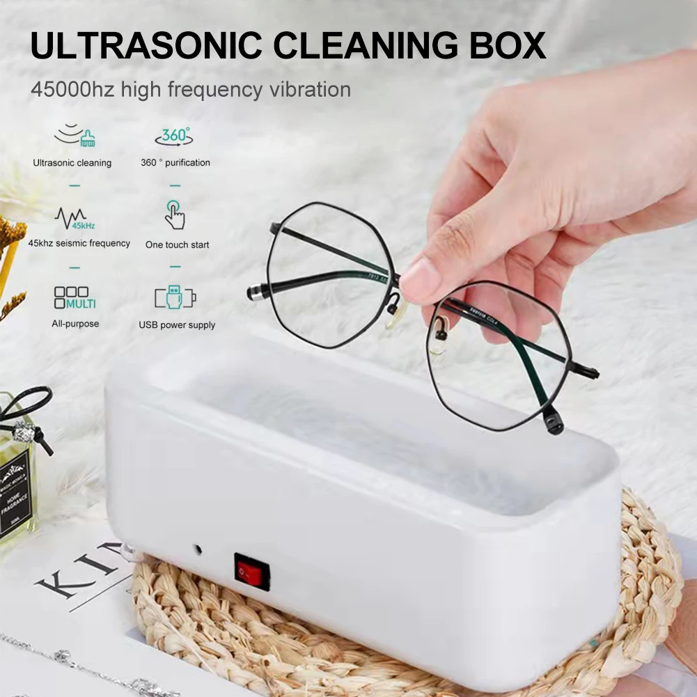 

Ultrasonic Jewelry Cleaner 45kHz Ultrasonic Cleaning Machine for Jewelry Eyeglasses Ring Glasses Teeth Toy High Frequency Washer