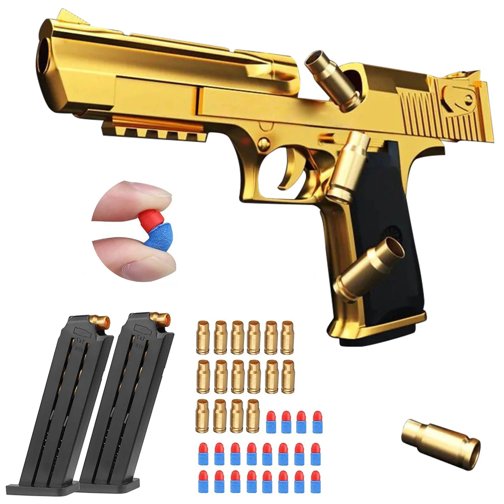Soft Bullet Toy Gun EVA Foam Ejection Dart Blaster Pistol Blasting Shooting Manual Air Boy Birthday Gift Adult Game Toys |
