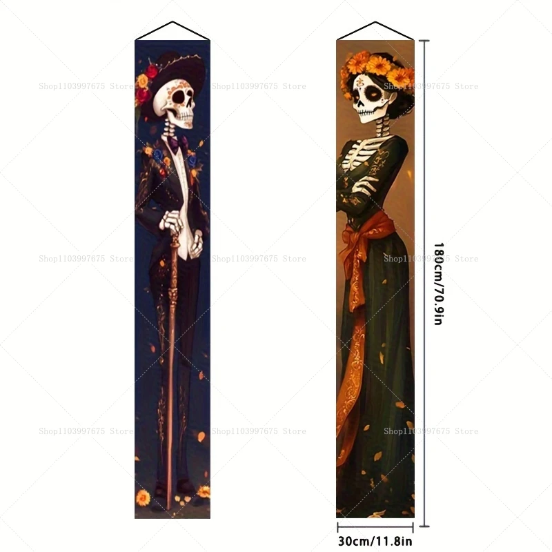 

Мексиканские Украшения Дня Мертвых, Уличные Баннеры Для Вечеринок, Приветственные Таблички