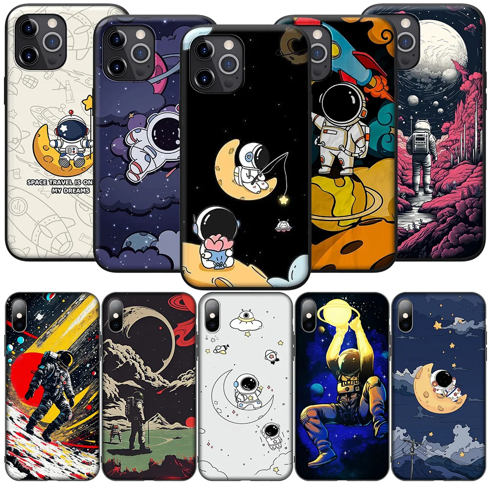 Чехол SA127 Moon Astronaut Sky для Samsung Galaxy A41 A42 A71 A72 A73 J2 J4 J5 J6 J7 J8 A6 A7 A8 A9 Plus