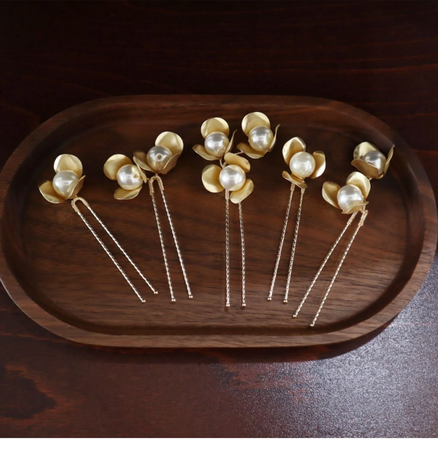 5 шт./партия, милые золотые заколки для волос с маленькими цветами для девочек, палочки для волос для женщин, головной убор невесты