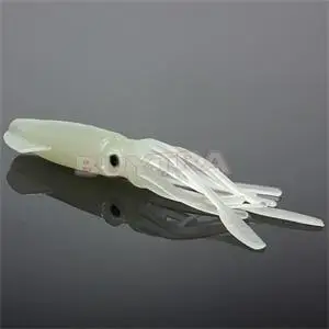 

1Pcs 105mm Soft Fluke Fishing Saltwater Octopus Squid Skirt Luminous Lures Baits Glow in Dark Fishing Lures New
