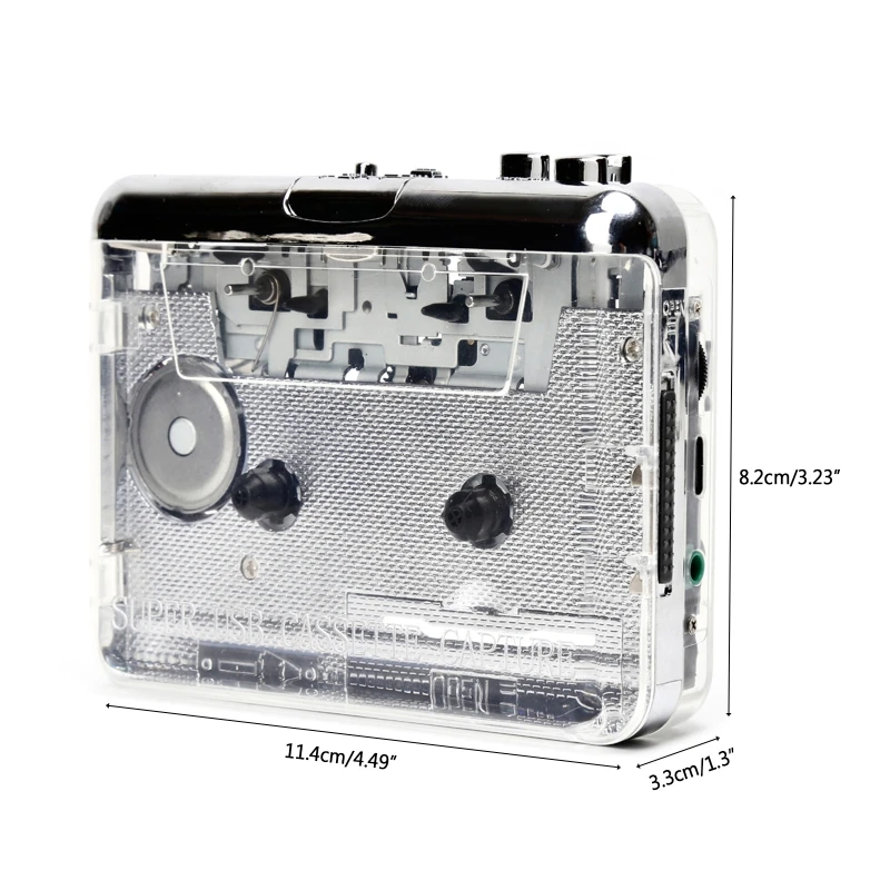 Прозрачный кассетный плеер MP3 Type-c