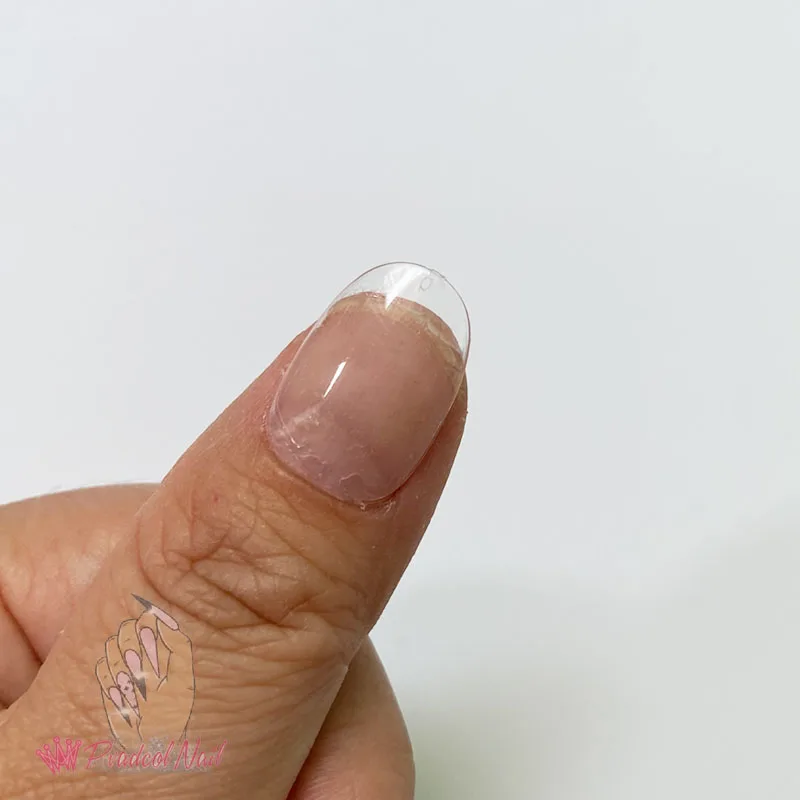 

XS Nail Round Gel False Tips Clear Full Cover Press On Short Fake Nails American Capsule