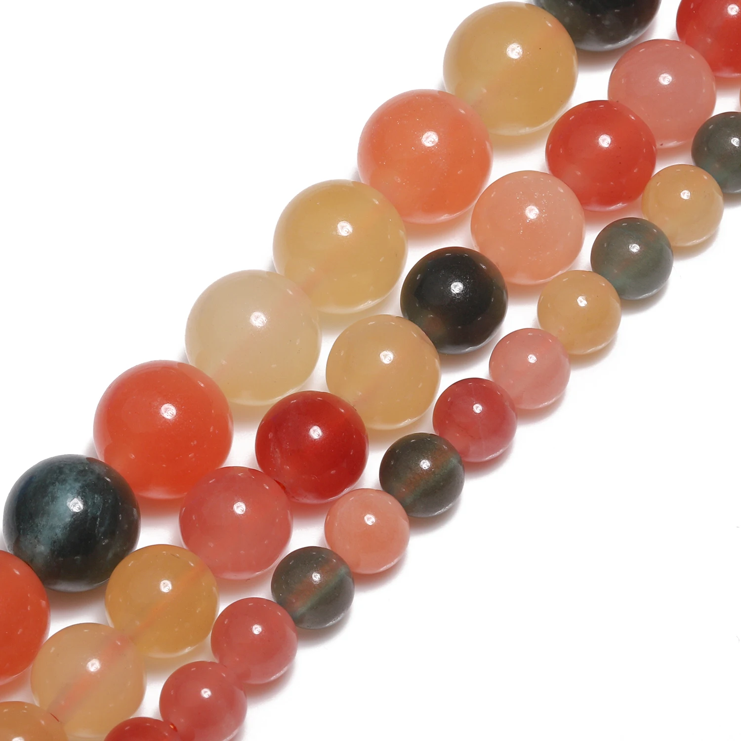 6 мм 8 10 разноцветные бусины из нефритового камня Handmde DIY натуральный браслет