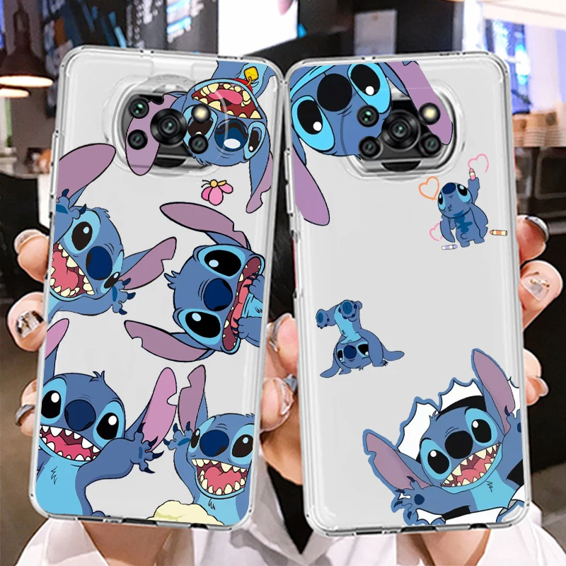 

Transparent Cover Lilo Stitch Disney Cool Phone Case For Xiaomi Mi Poco X4 X3 NFC F4 F3 GT M4 M3 M2 X2 F2 Pro C3 C40 C3 5G