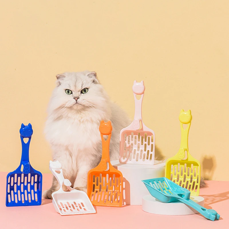 

Cat litter shovel long handle cat feces shovel toilet cat litter box cleaning cat litter shovel big hole tofu cat litter special