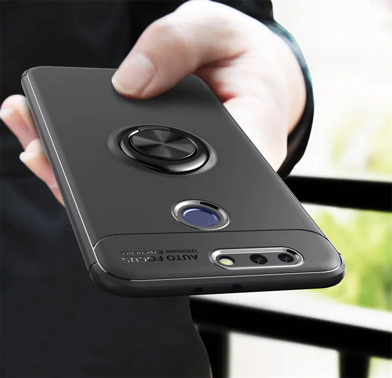 Автомобильный держатель Honor 8 Pro дук-L09, металлический магнитный кронштейн, кольцо на палец, ТПУ чехол для телефона, искусственная кожа для Honor 8 Pro, Honor 8 Pro, искусственная кожа