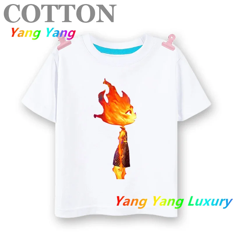 Повседневная хлопковая футболка унисекс с короткими рукавами для детей летняя