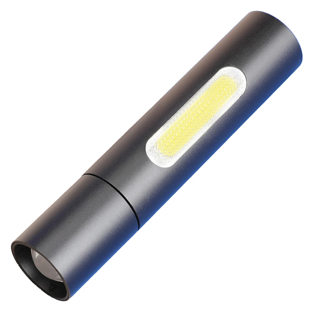 

Portable Outdoor LED Flashlight Aluminum Alloy Mini Pen Light Pocket Torch USB Rechargeable Side Lamp Camping Hiking Flash Light
