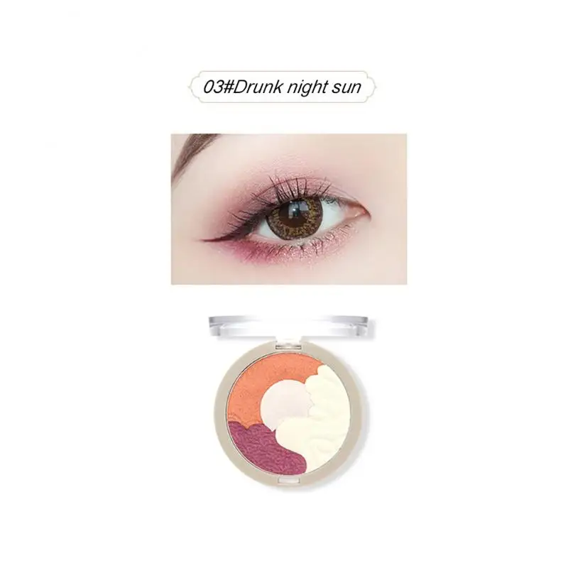 

3 In 1 Eyeshadow Highlighter Blusher Makeup Palette Shimmer Shiny Eyeshadows Waterproof Lasting Cosmetics For Women Beauty TSLM1