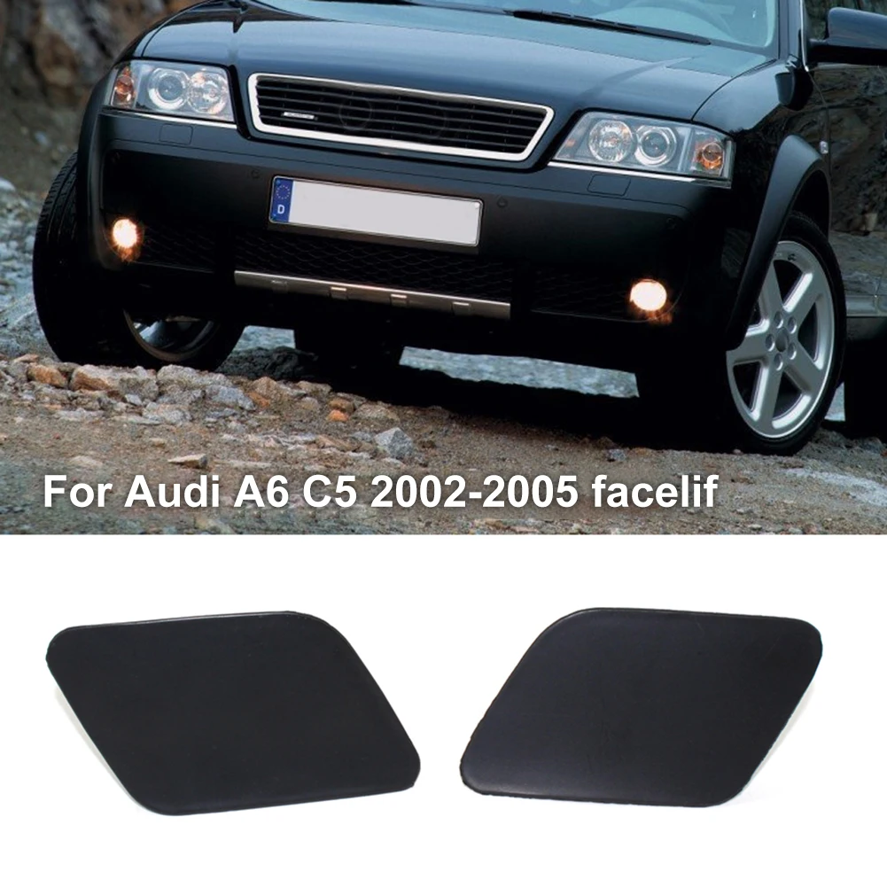 

1 Pair Headlamp Headlamp Washer Cover Cap Headlamp Auto Accessories ABS Black for C5 2002-2005 Facelif