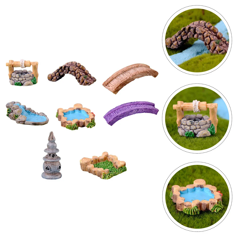 

Ornament Landscape Retro Mini Miniature Resin Bridges Decorgarden Bridge